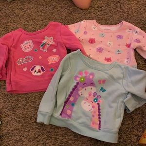 Bundle if 3 garanimals girl sweatshirts